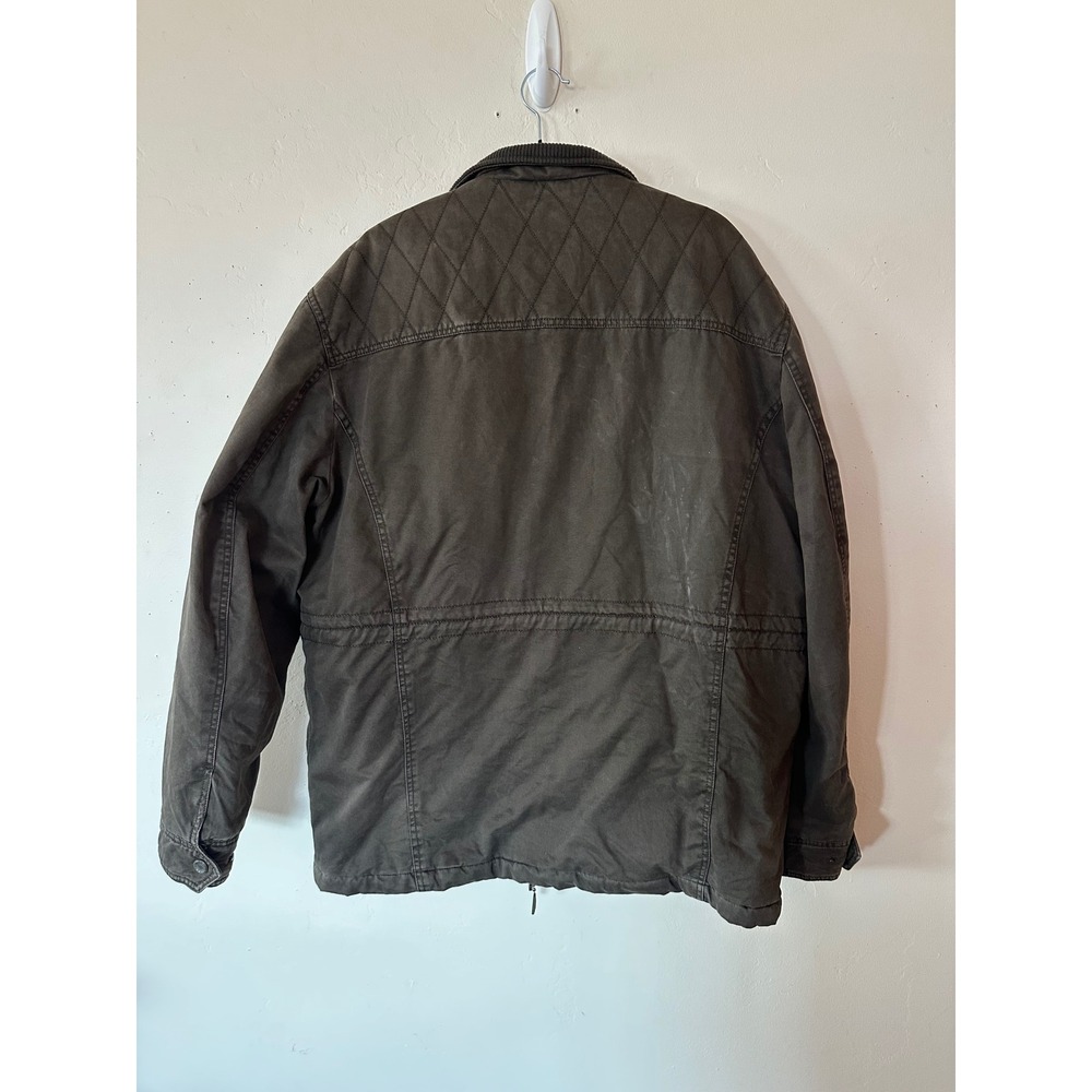 Jeep Classic Fashion Mens XXXL Olive Canvas Quilted Field Jacket Utility Coat - Picture 15 of 16